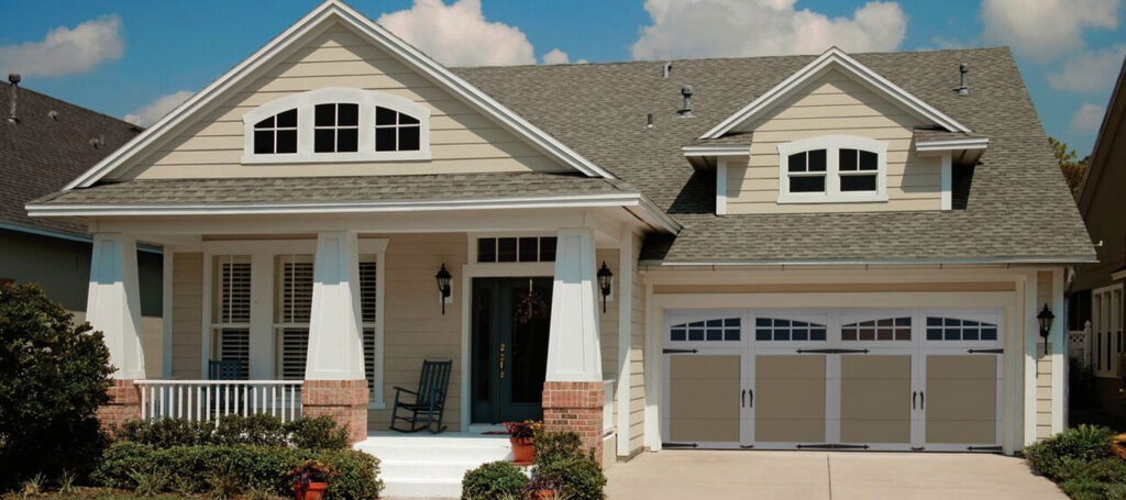 carriage-style garage door on a home